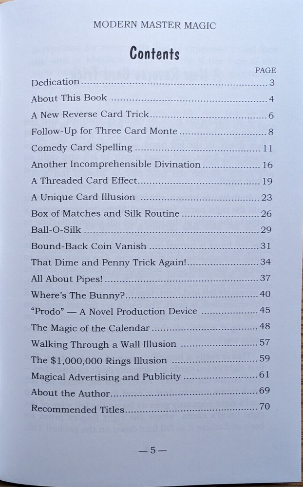 Modern Master Magic by Rudy Roxo (with Tarbell, Downs, Weber and others)
