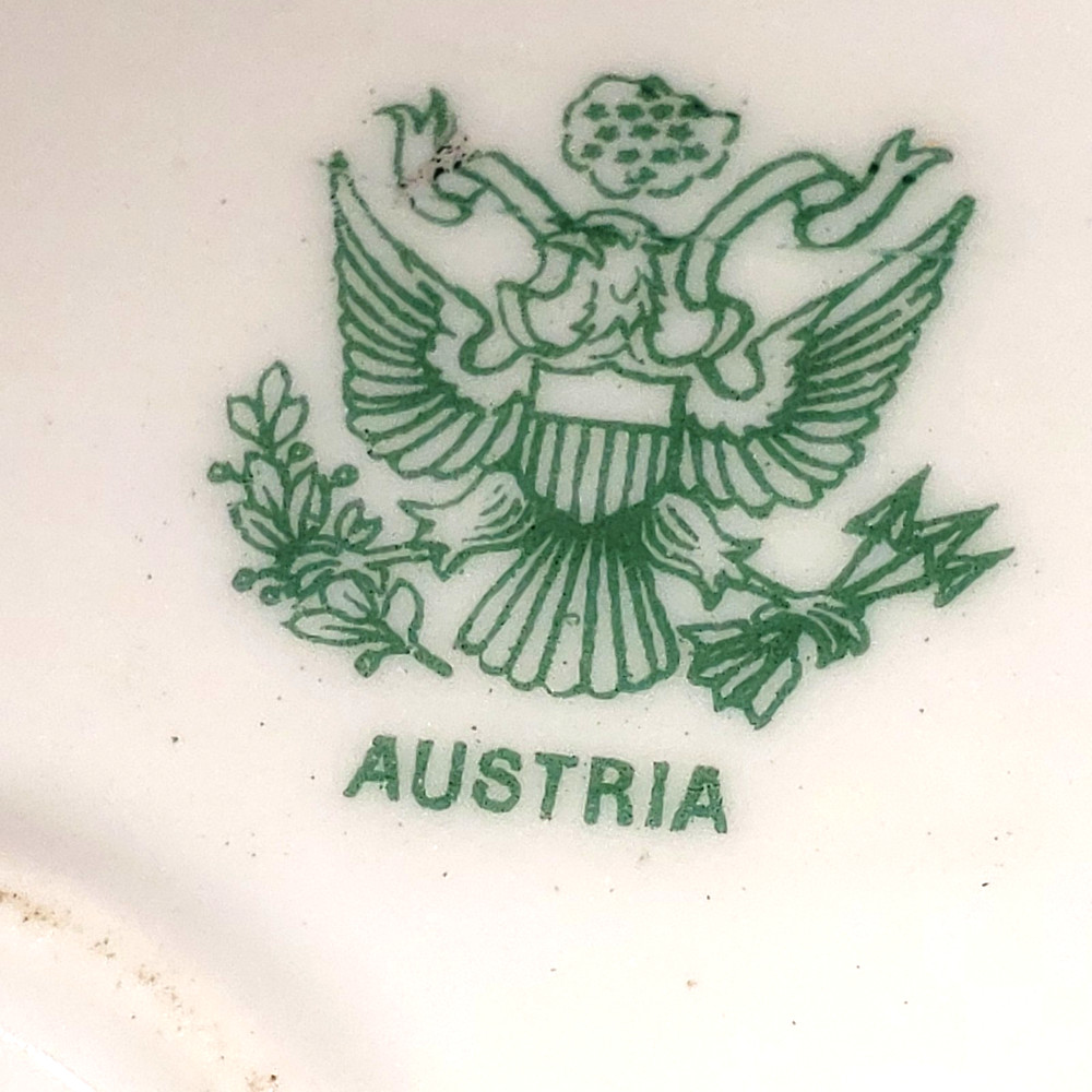 M & Z AUSTRIA PORCELAIN LIDDED CRACKER JAR 7"