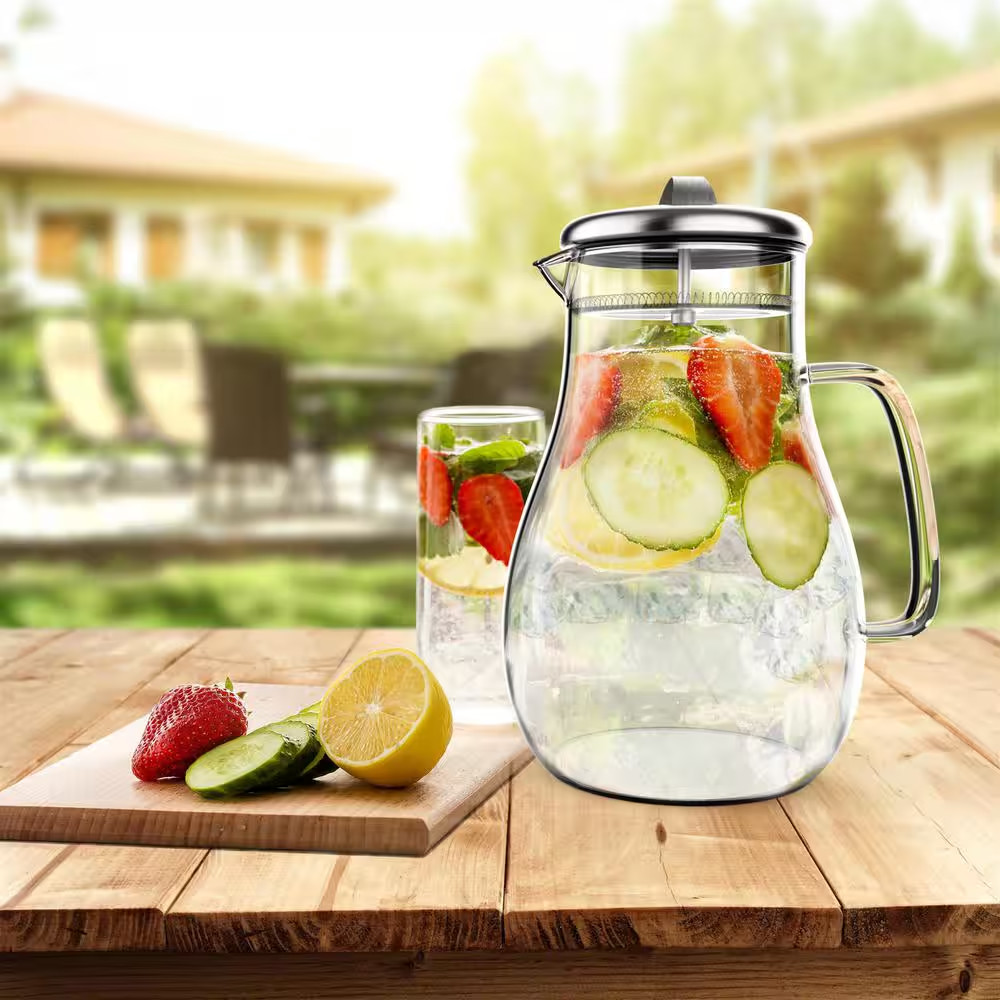 64 Oz. Glass Pitcher with Lid