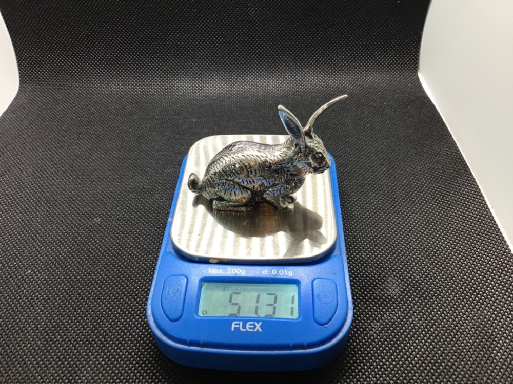 Solid silver rabbit Figure 51 grams