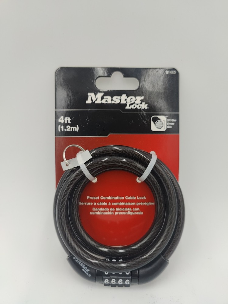 Master Lock 8143D Bike Lock Cable with Combination