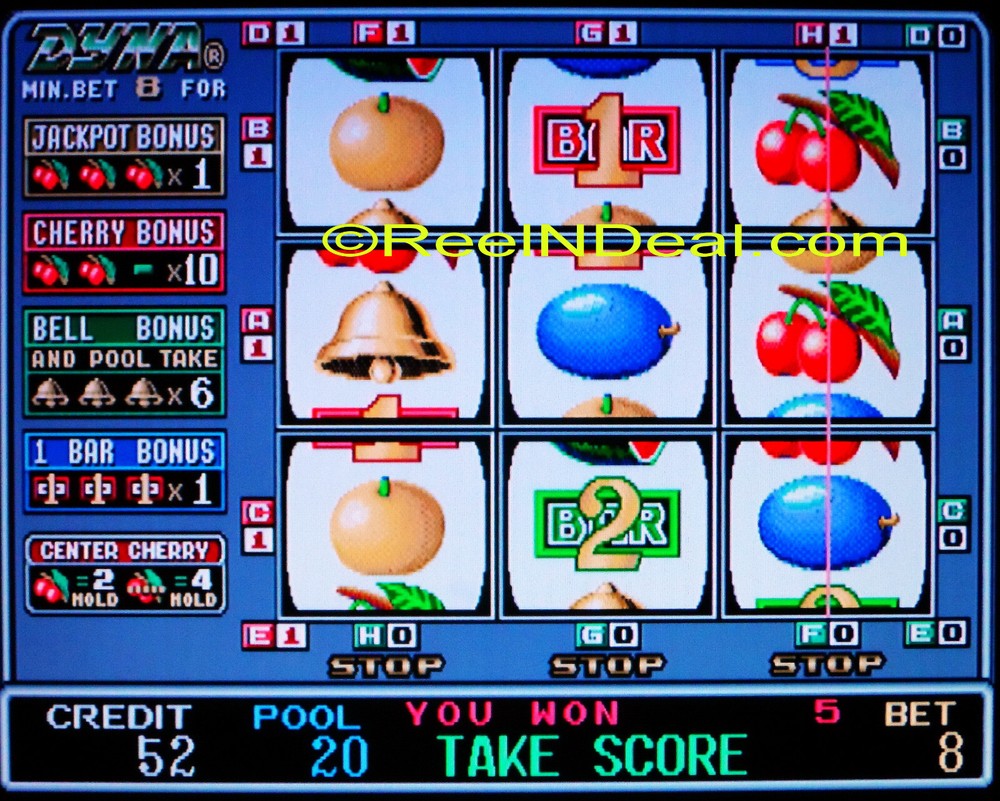Dyna Super Cherry Master Rare 8-Liner Slot Machine Highly Profitable