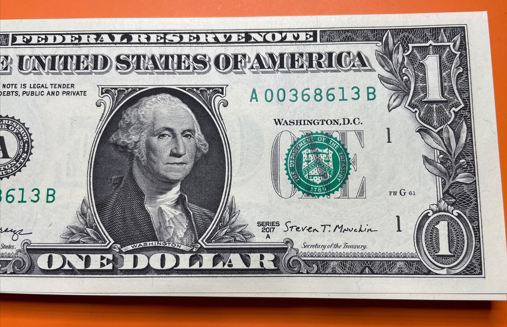 WOW $1 2017-A 1 A-B. BLOCK (Fw) (BOSTON “A”) UNC CONDITION