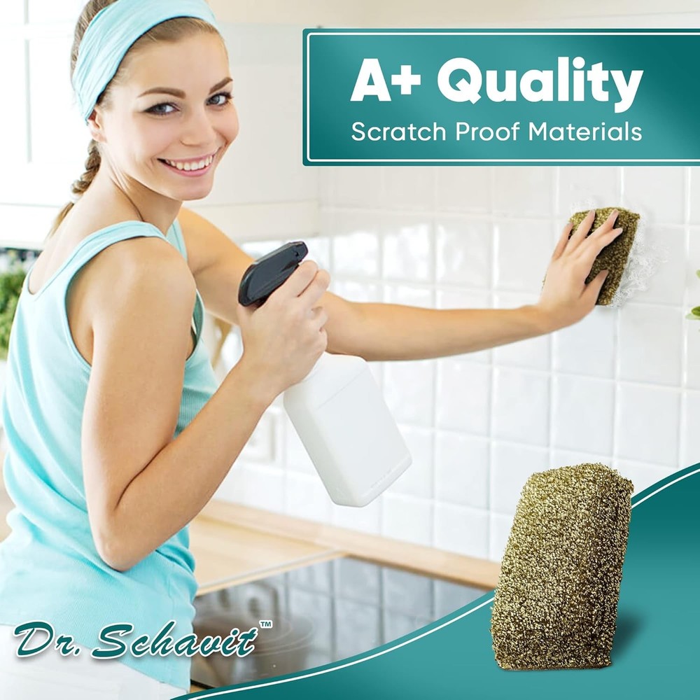 Perfect Scour 2 Pack Scrub Sponges for Kitchen - Multipurpose Non-Scratch Sponge