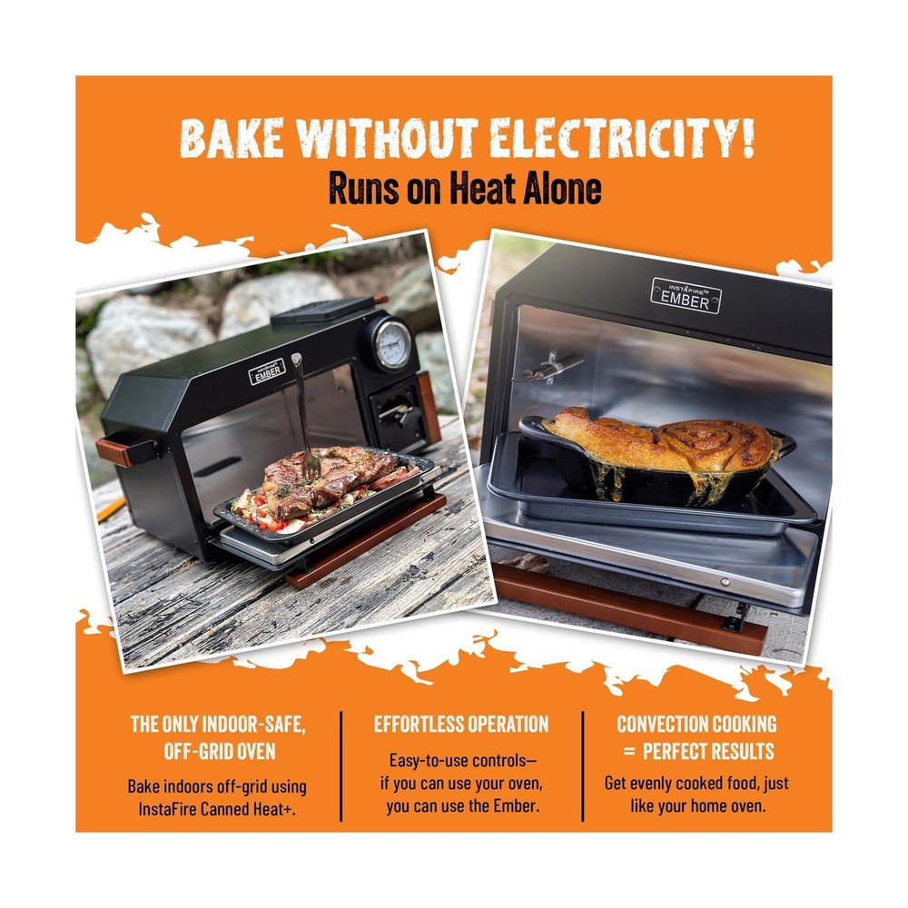 InstaFire Ember Oven (Compact, Off-Grid, Camping, Emergency)