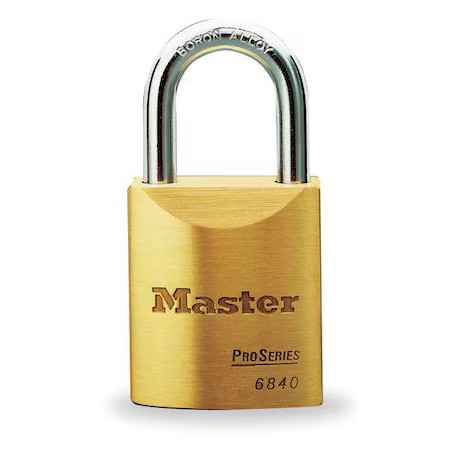 Master Lock 6840Ka10g201 Padlock, Keyed Alike, Standard Shackle, Rectangular