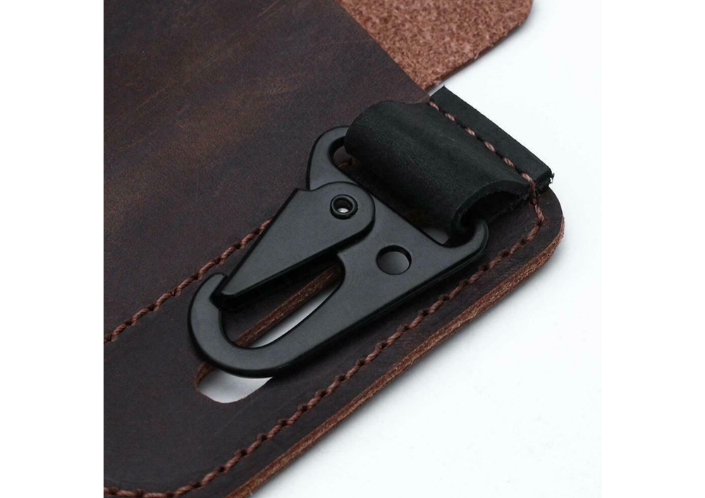 EDC Leather Belt Sheath Organizer For Folded Knives Tactical Flashlights EBS