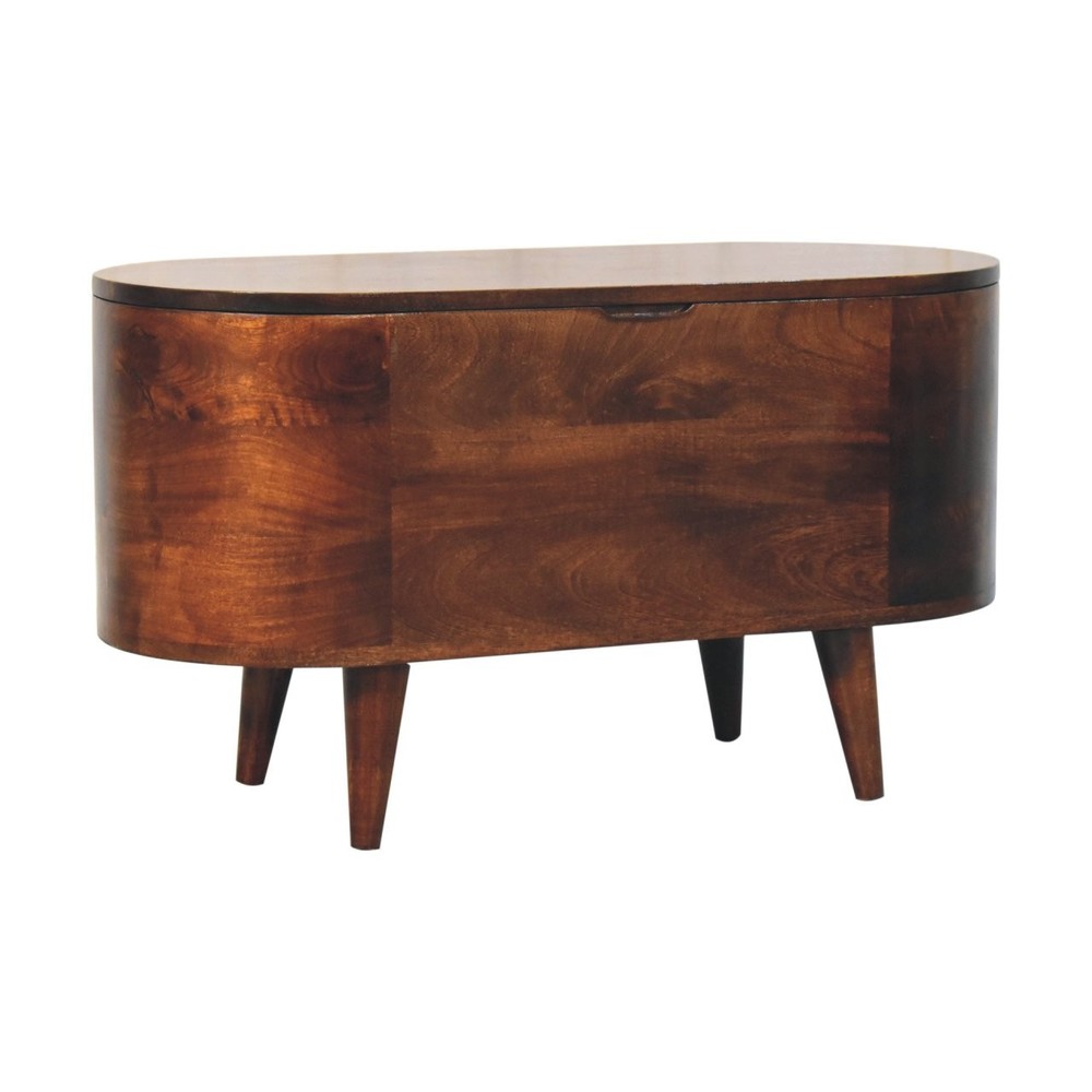 Rounded Lid-Up Blanket Box