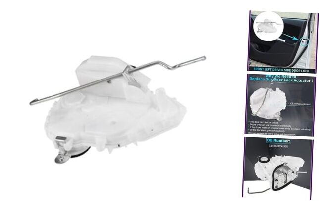 Replacement Front Left Driver Side Power Door Lock Actuator Motor for Acura