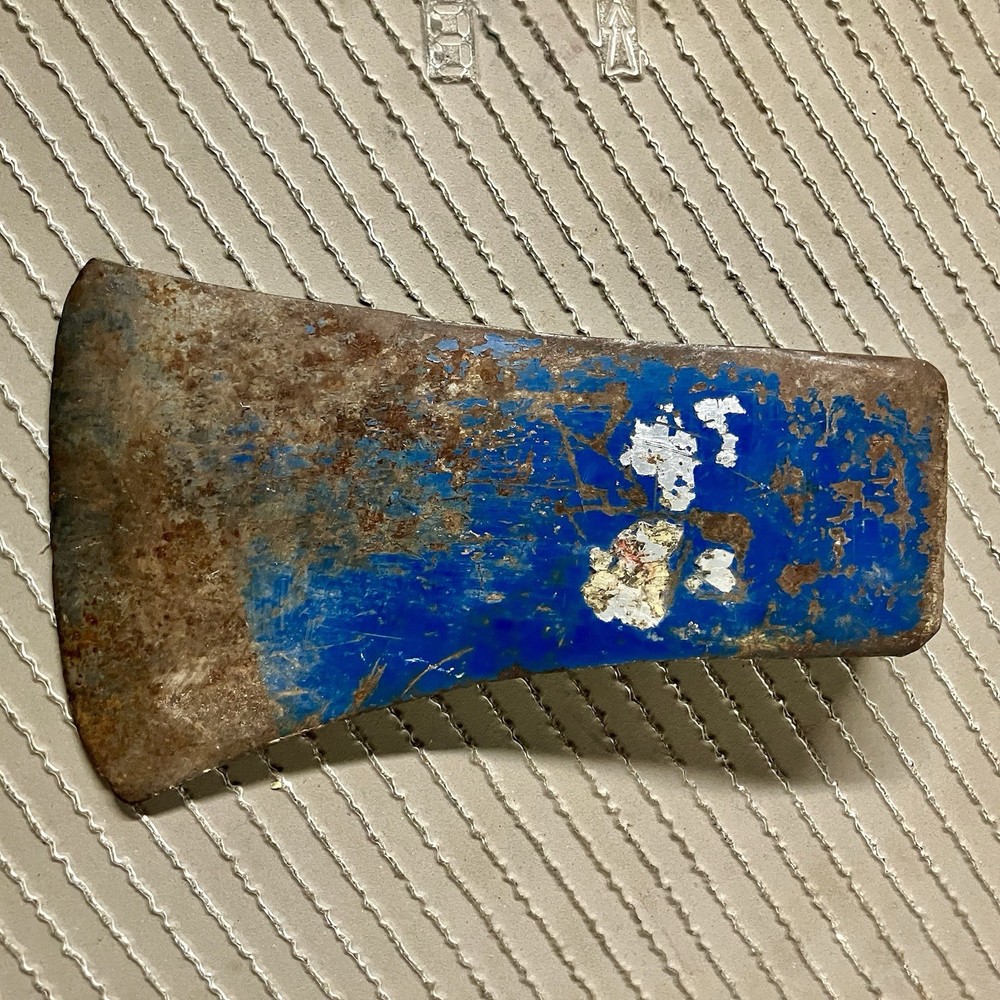 Possibly a Collins Axe Head Michigan Pattern Original Blue Paint