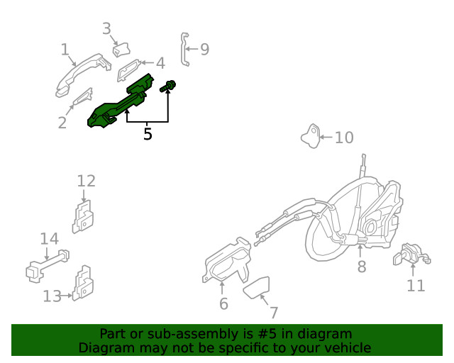 Genuine Nissan Handle Base 80610-6CA0A