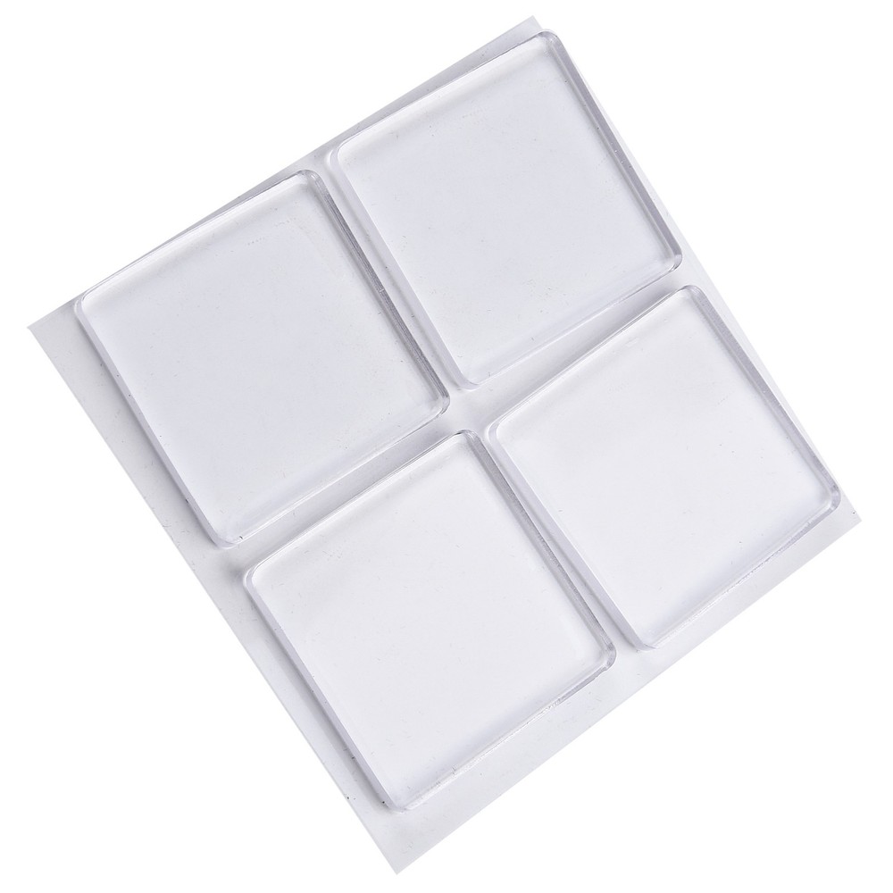 Washing Machine Pad Mat Set Transparent Silicone 4pcs for Shock Absorption