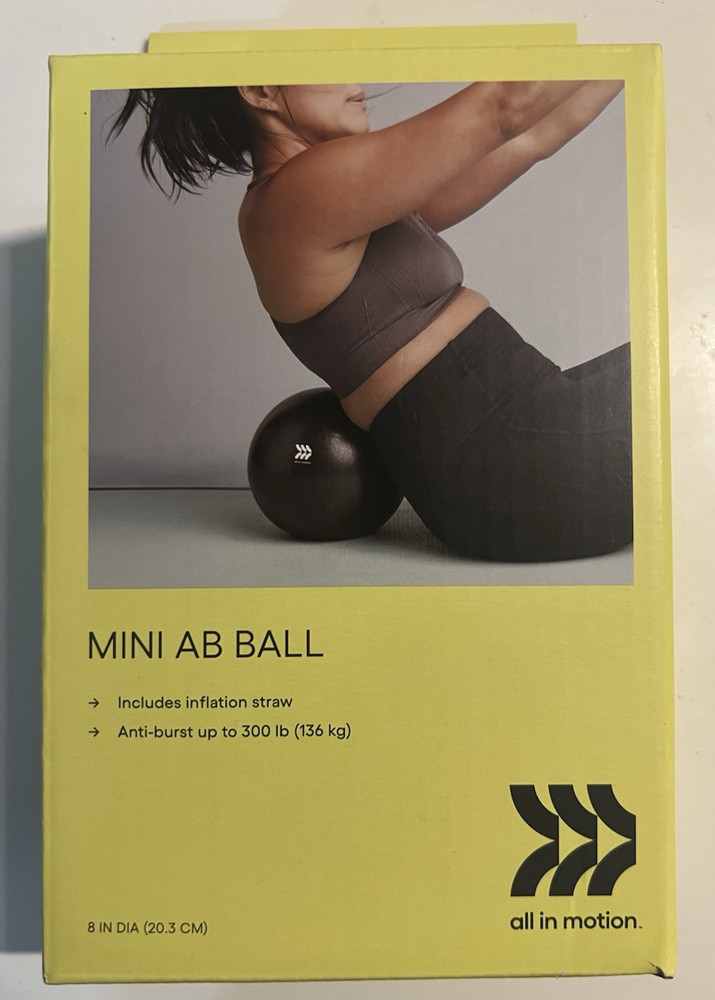mini ab ball all in motion includes inflation straw