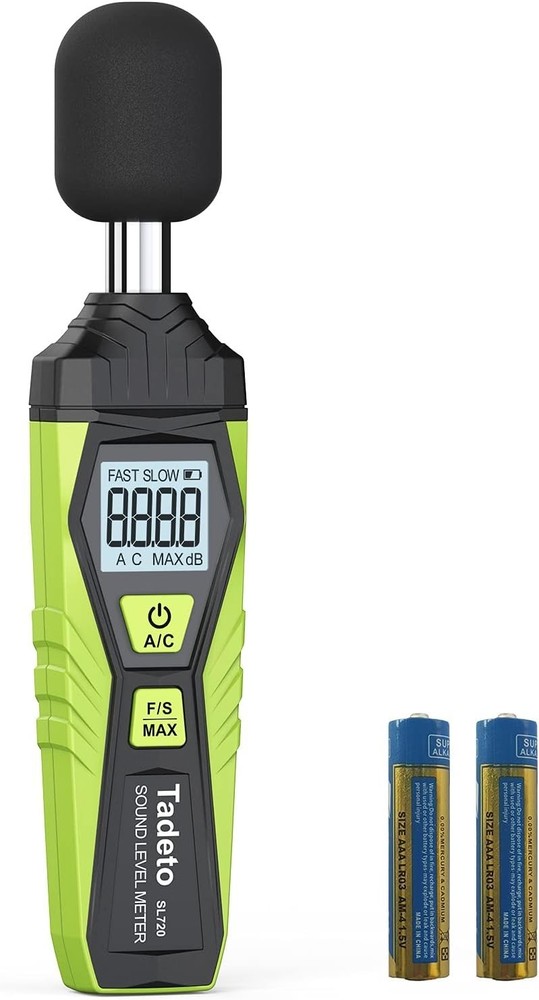 Lightweight Digital Sound Level Meter with Backlit LCD - Accurate & Convenient