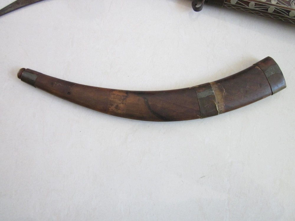 20TH CENTURY INDO PERSIAN CURVED DAGGER-KHANJAR-