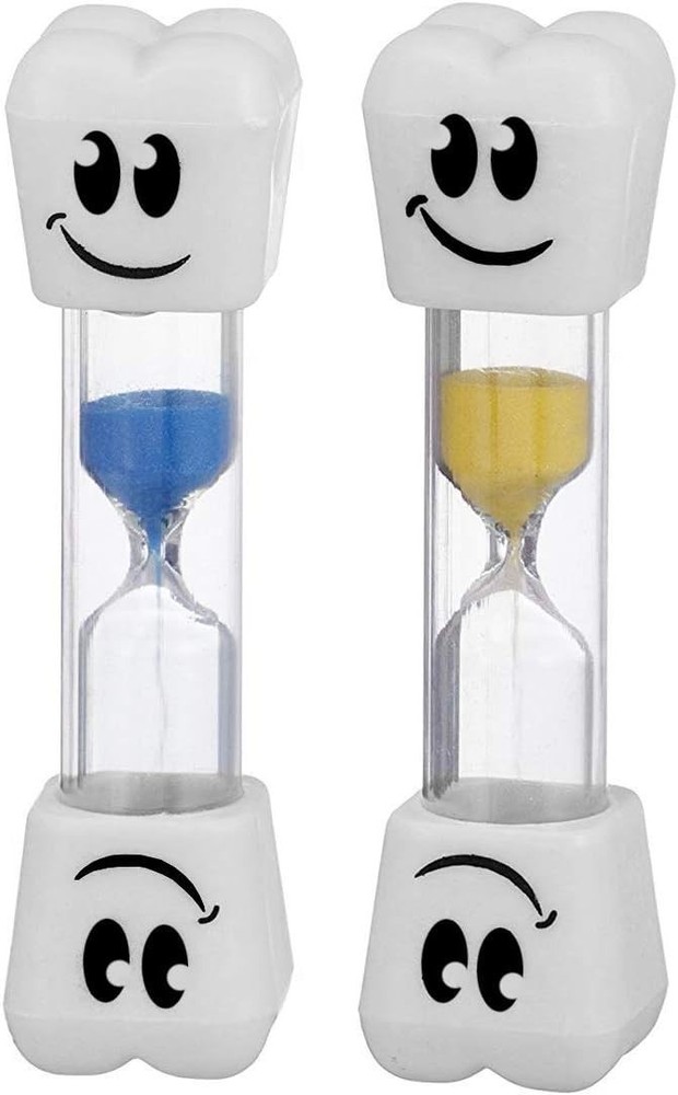 Smile Tooth 2 Minute Sand Timer Assorted Colors (2 Pack)