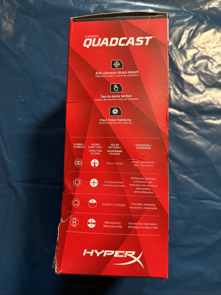 HyperX HP QuadCast Rouge - Damage Packaging