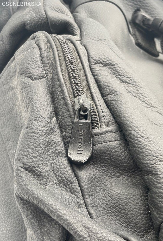 Carroll Black Leather Accessory Bag