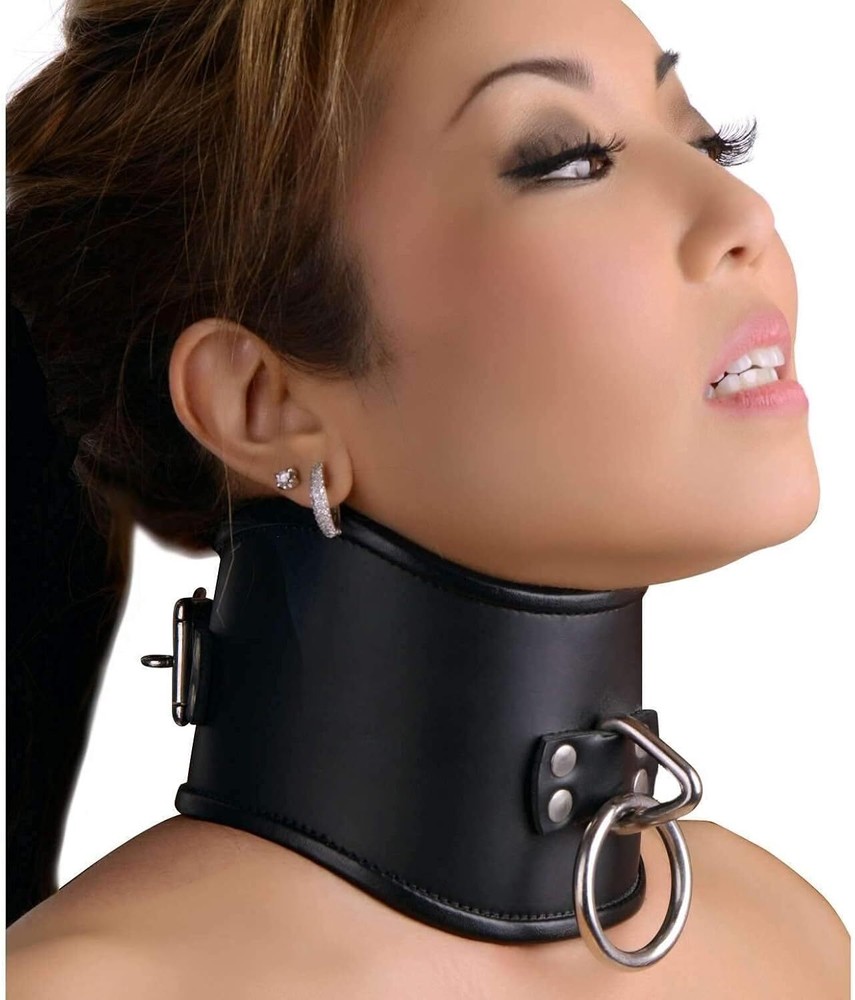 Strict Leather Leather Locking Posture Collar