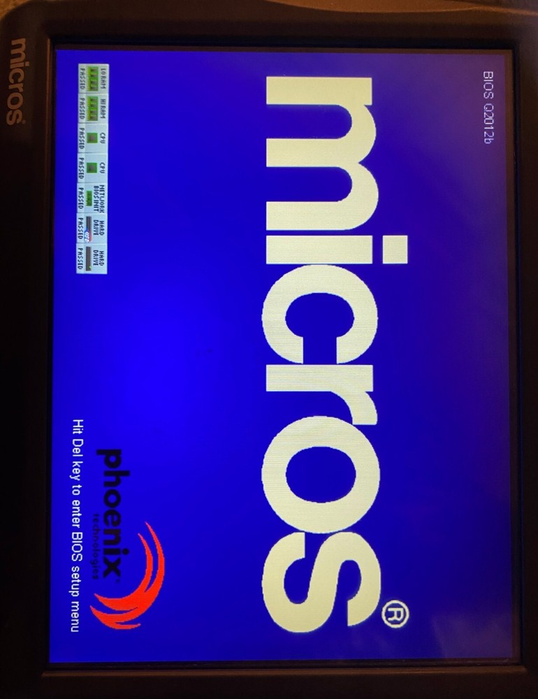 Micros Workstation 5A System Touchscreen POS Terminal Windows CE 6.0 Stand+Power