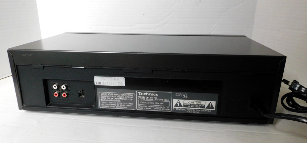 Technics Stereo Double Cassette Deck - RS-T22 - Includes Manual - Works Great!