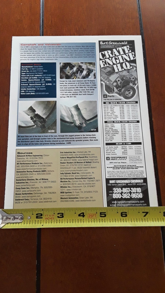 AMC 390 ENGINE - AMERICAN MOTORS - ORIGINAL 2004 ARTICLE