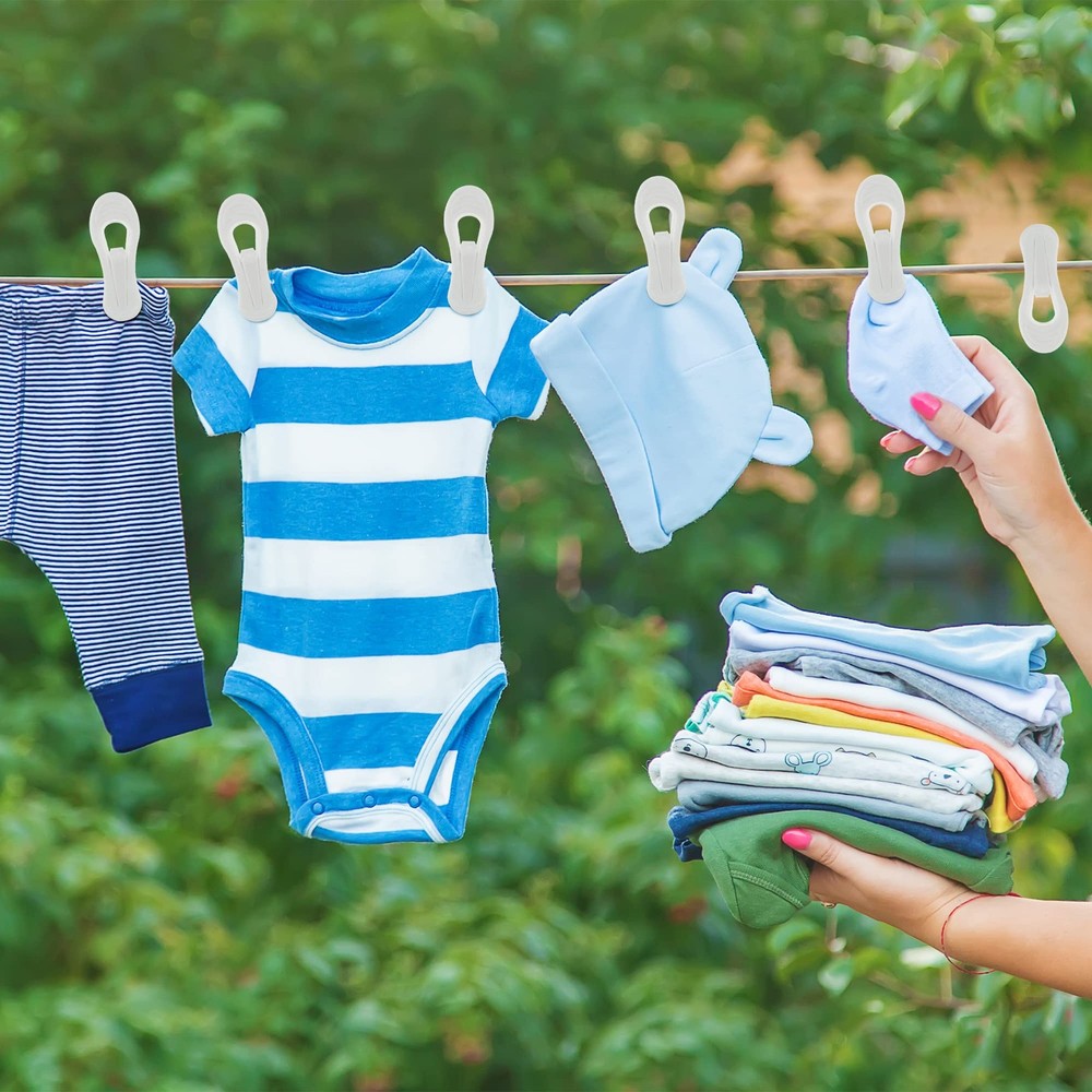 Hanger Clips 30 Pack, Multi-Purpose for Hangers, White 1,