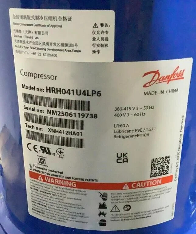 Danfoss Scroll Compressor HRH041U4LP6