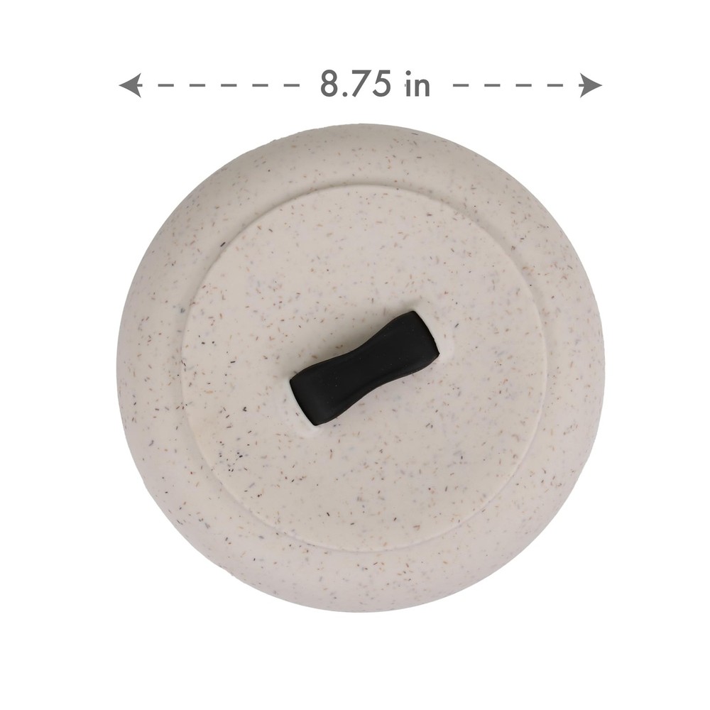 Dexas Durable Tortilla Warmer 8.75" Oat Granite - Microwavable, Keeps Warm