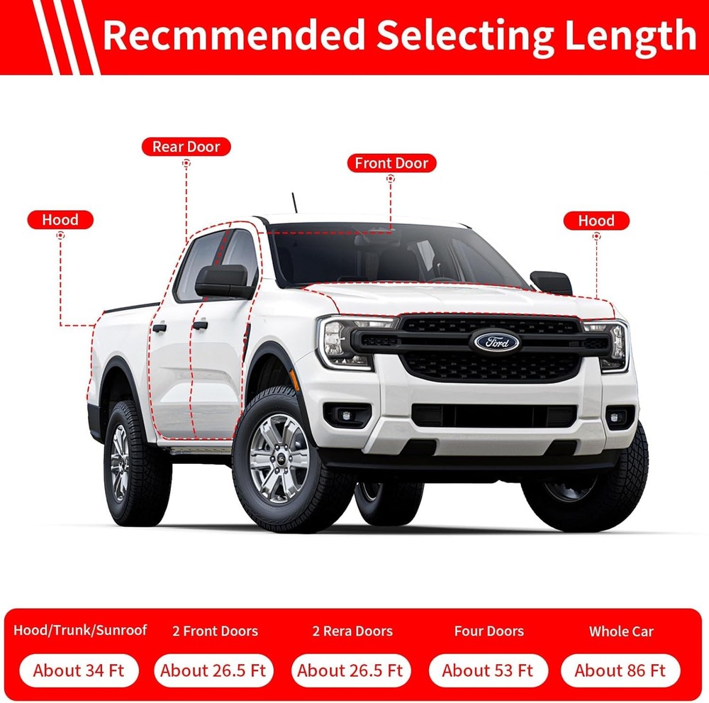 Truck Tonneau Cover Seal - Durable Rubber Tailgate 16 FT/5 meters Car, RV & Truc