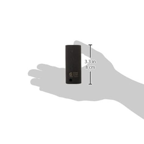 Sunex 222MD Deep Impact Socket, 1/2" Drive, 22mm, Chrome-Moly, 6 Point