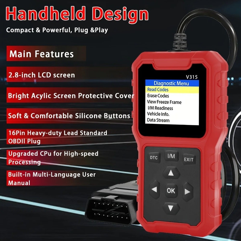 USB Powered 2026 Car OBD2 Scanner - Advanced Engine Diagnostic Tool, with Code R