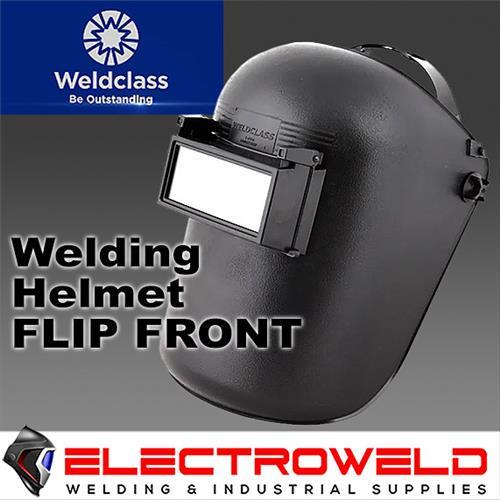 WELDCLASS Flip Front Welding Helmet, Mig Tig Stick, Black - 7-FFH