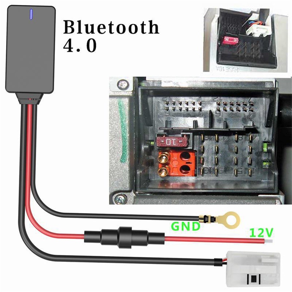 1Pcs Bluetooth 5.0 Adapter Aux Cable for Eos 2006-2011/R3/ Passat 2004-2011