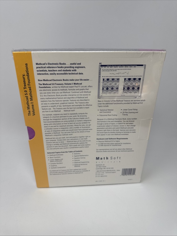 Vintage Sealed Mathcad 5.0 Treasury Volume 1 Foundations Electronic Box