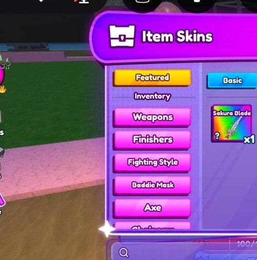 Sakura Blade Weapons for Baddies Roblox