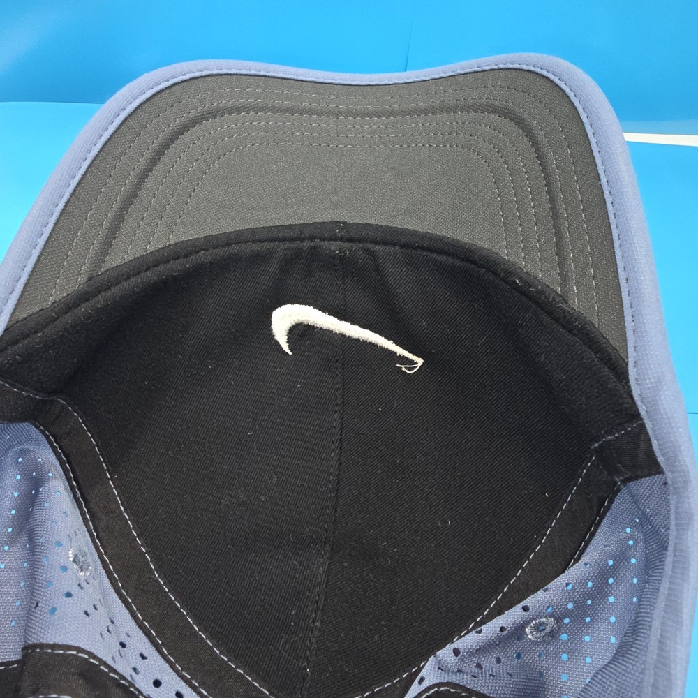 Nike Light Blue Golf Hat Perforated Adjustable Baseball Cap Swoosh Logo