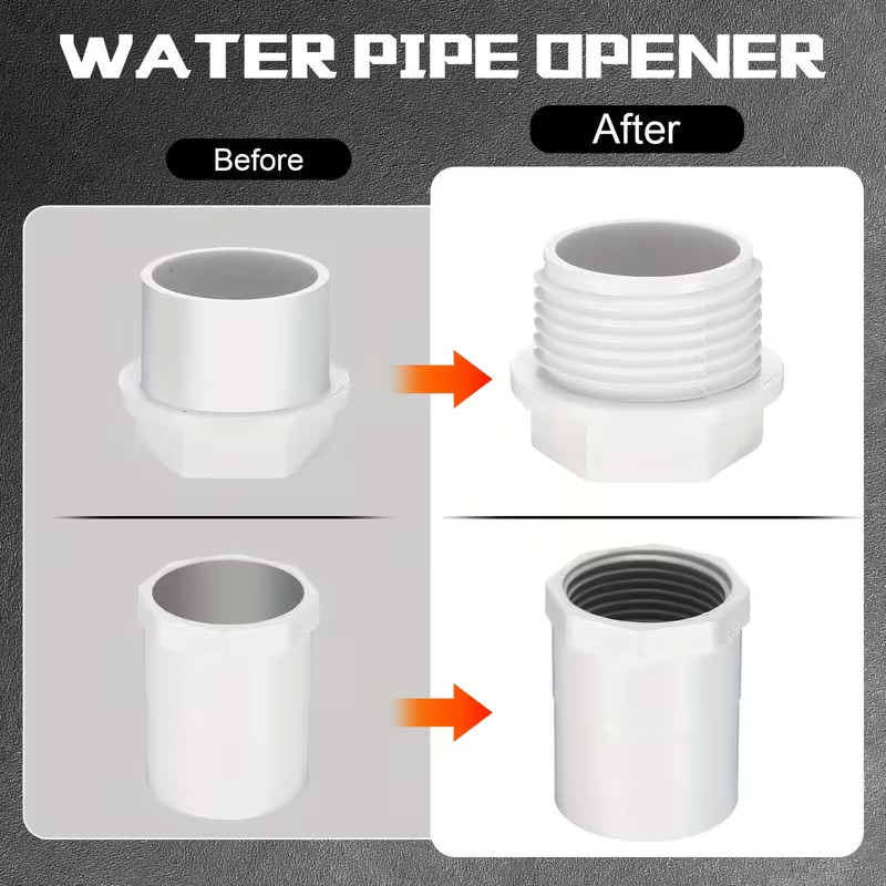 Integrated Internal & External Pipe Threading Tool Steel PVC Pipe Threader Kit