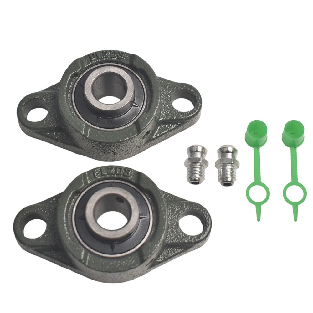 2pcs UCFL203 Flanged Pillow Block Bearing 5/8" Bore Mounted Solid Base