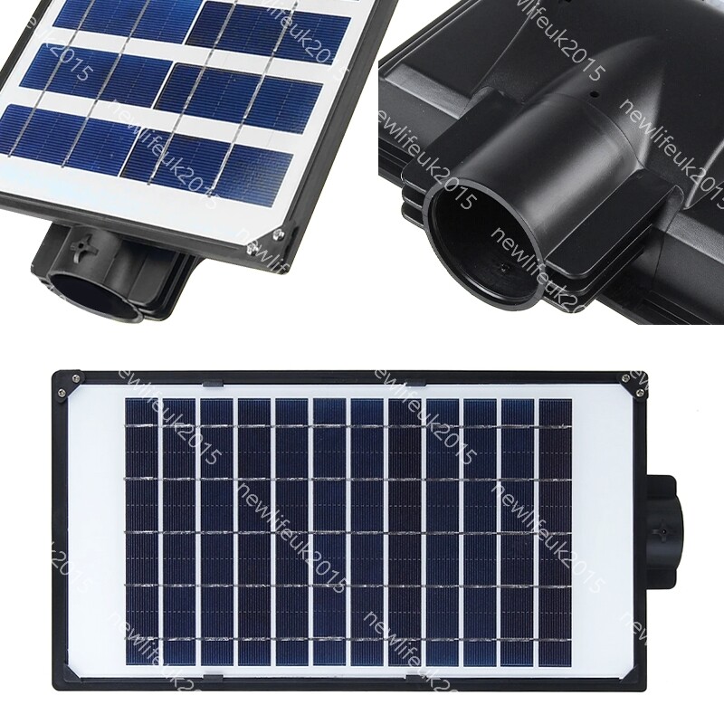 Solar Dusk to Dawn LED Street Light Pathway Security Motion Sensor Remote+Pole