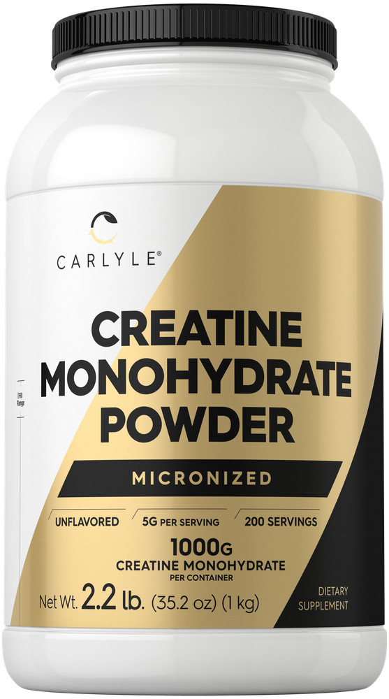 Creatine Monohydrate Micronized Powder | 2.2lbs | Unflavored | by Carlyle