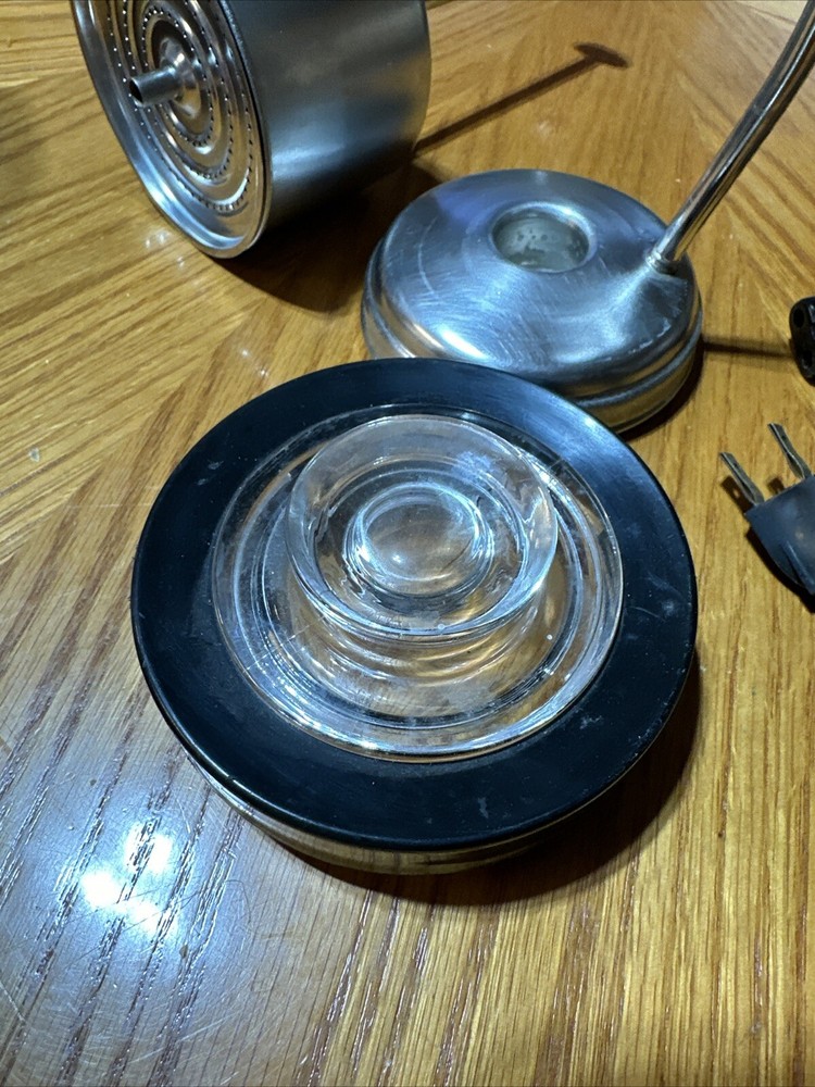 Corning Ware 10 Cup Percolator Coffee Pot Heating Element Cord Cap Basket