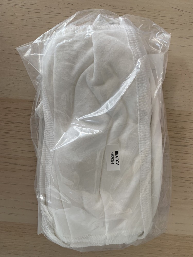 White Cloth Face Masks Hanes-5pk