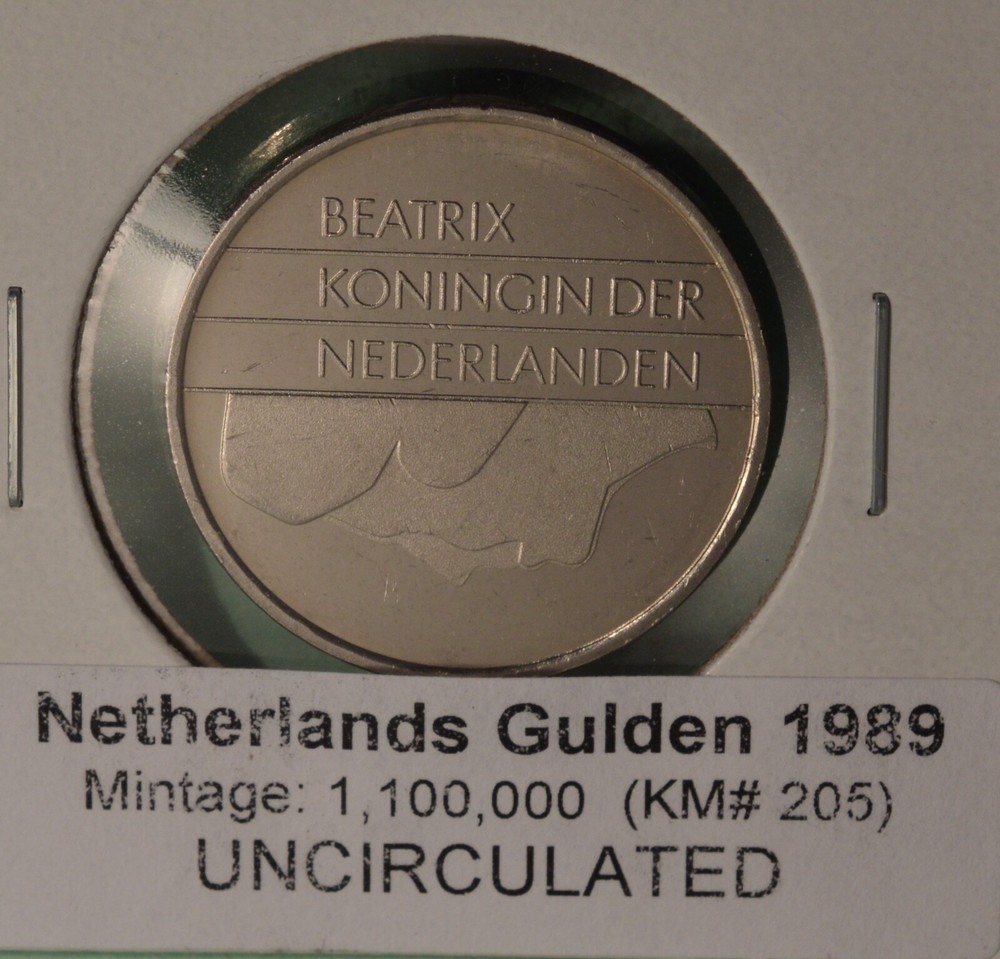 1989   - Netherlands Gulden - Uncirculated from Mint Roll