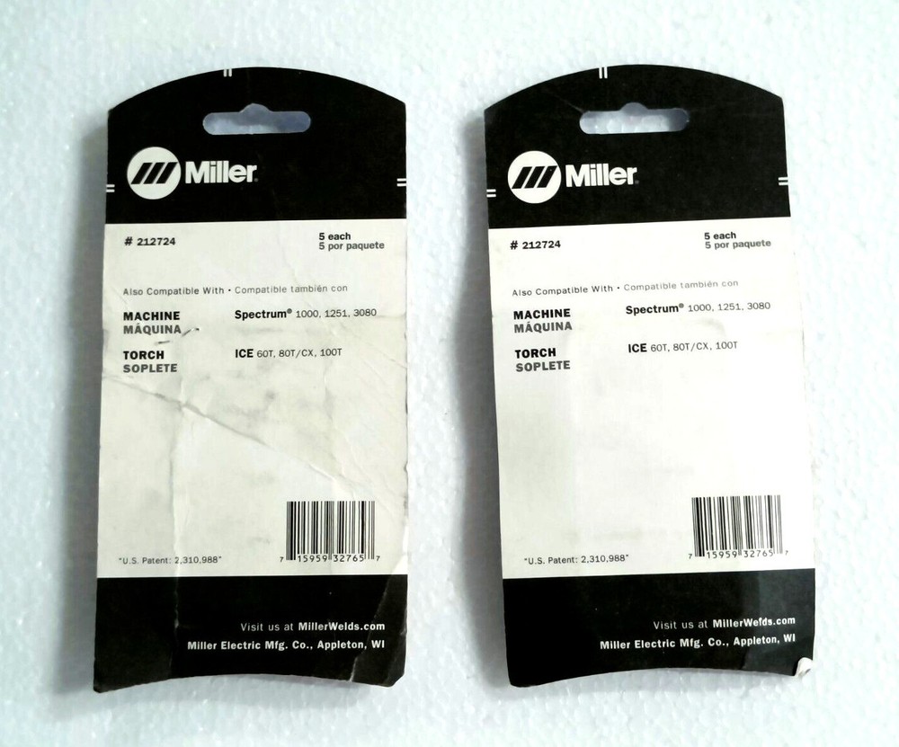 MILLER SPECTRUM PLASMA CUTTING ELECTRODE 212724 PKG/5 #NEW