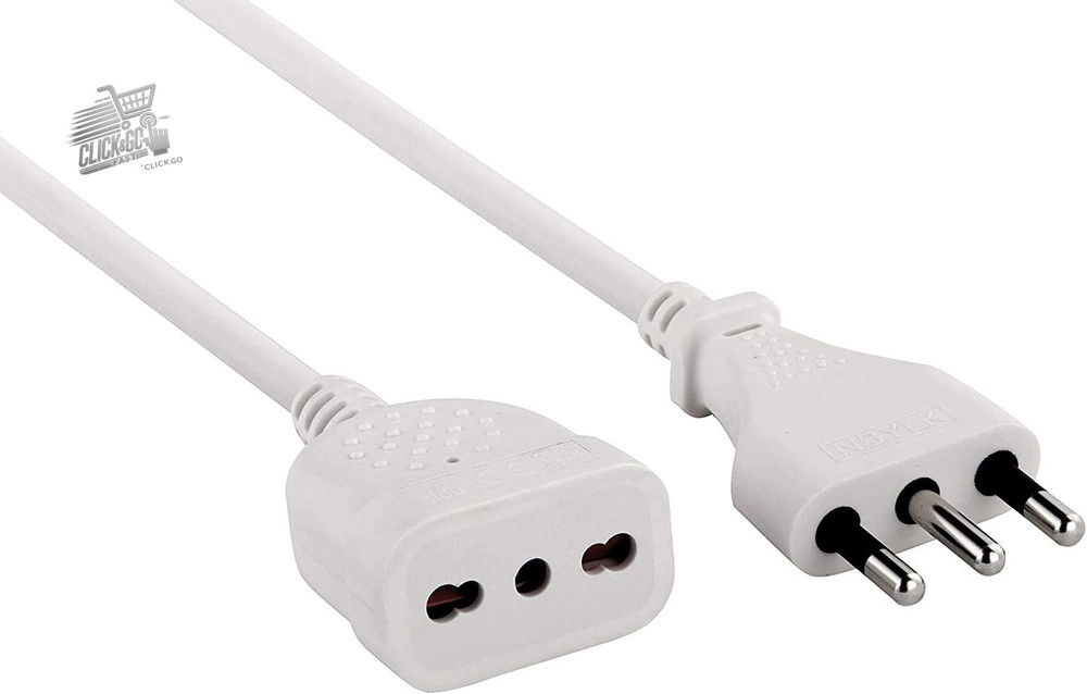 5 meter flexible and resistant electrical extension, with power plug and socket