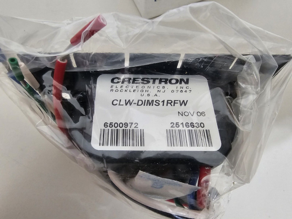 Crestron CLW-DIMS1RFW Wall Box Master Dimmer Switch White 1 Button New
