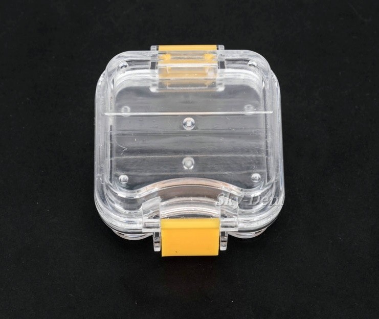 Plastic Denture Teeth Acrylic Membrane Hinged Display Case Jewelry Storage Box