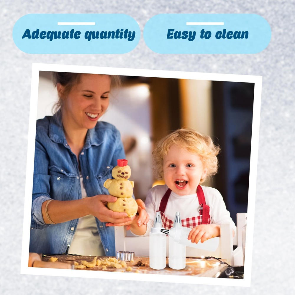 16 Pcs 6 oPlastic Squeeze Bottles Squeezing Applicator Writer Bottle