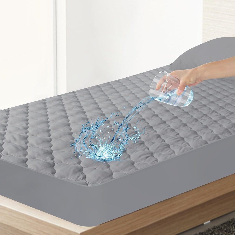 Waterproof Quilted Mattress Cover Pad Protector Multi-Size Absorbent Topper